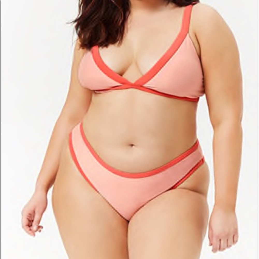 👙 Size 3X Forever 21 Bikini Set in Salmon/Coral